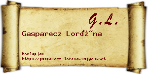 Gasparecz Loréna névjegykártya