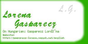lorena gasparecz business card